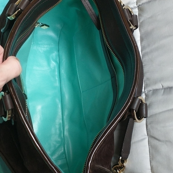 TIFFANY & Co Italian Leather & Suede Handbag - Picture 6 of 12